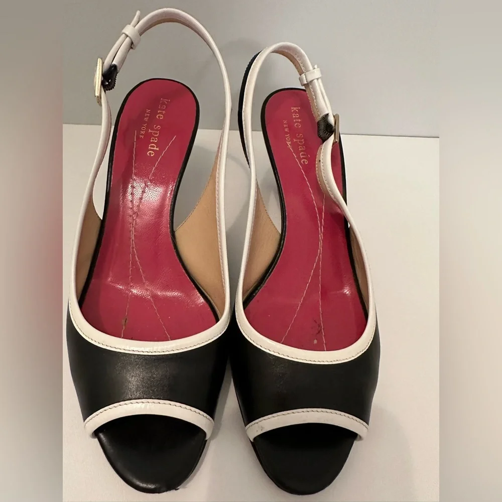 Kate spade open toe sling back kitten heel size 6M